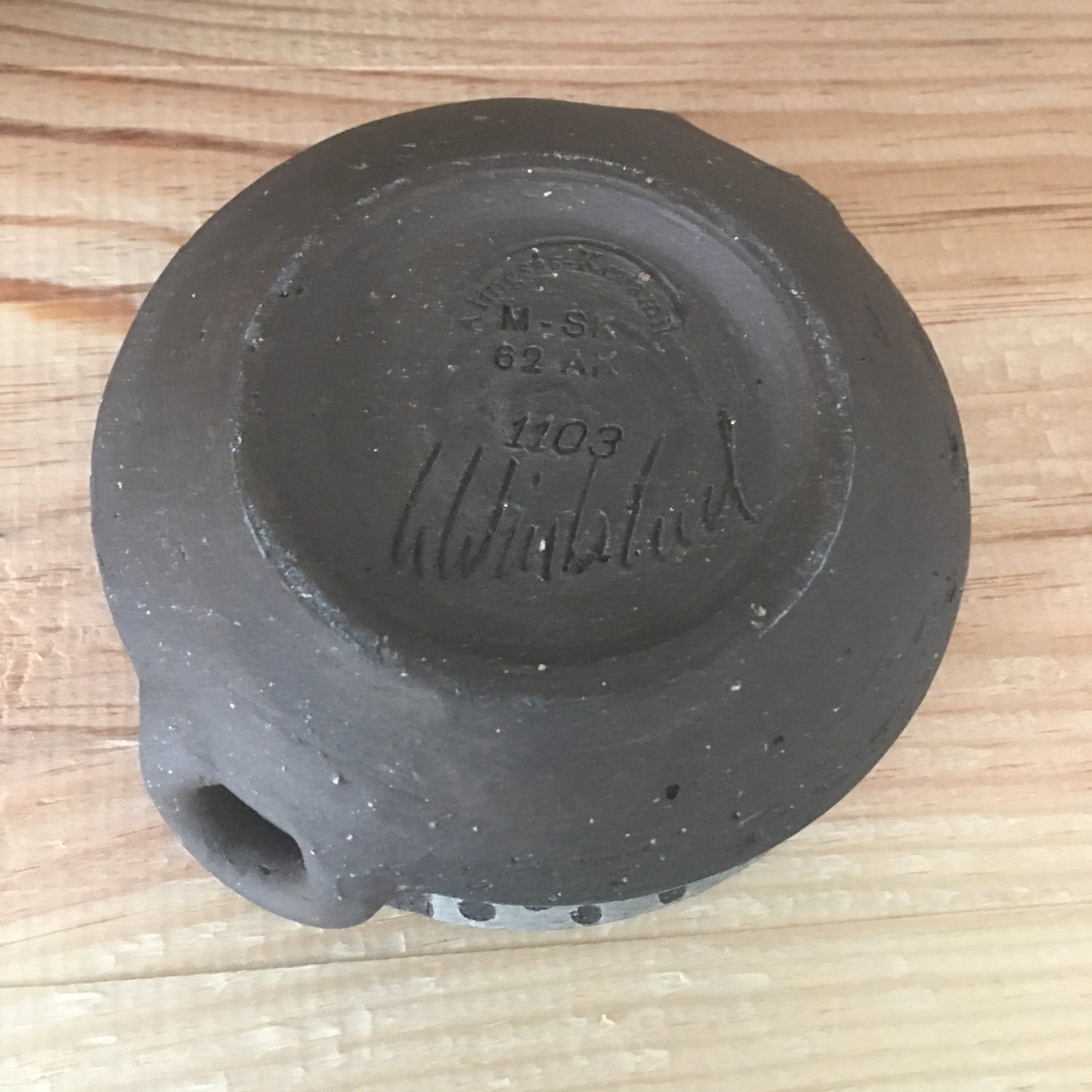 Ulla Winblad ensemble vase et coupole en grès "Alingsås Keramik" circa 60