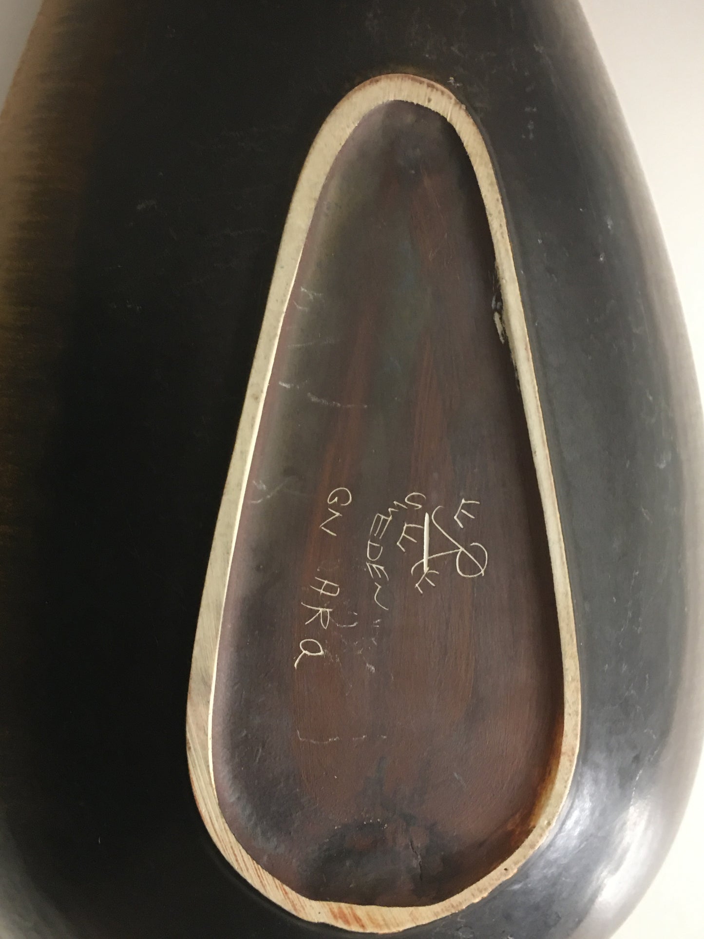 GUNNAR NYLUND. Grand Plat , grès, Rörstrand. Suède circa 50