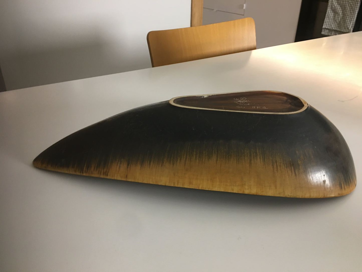 GUNNAR NYLUND. Grand Plat , grès, Rörstrand. Suède circa 50