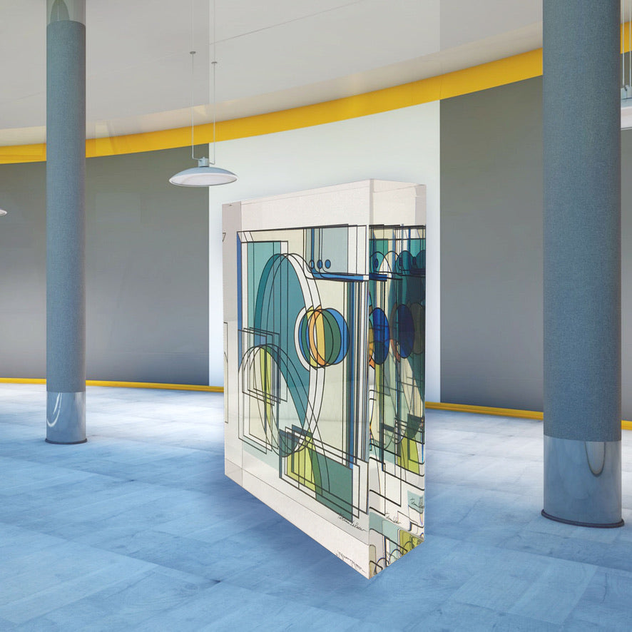 Sculpture "Optique vision_ "BLEU" Tatiana Lebedev