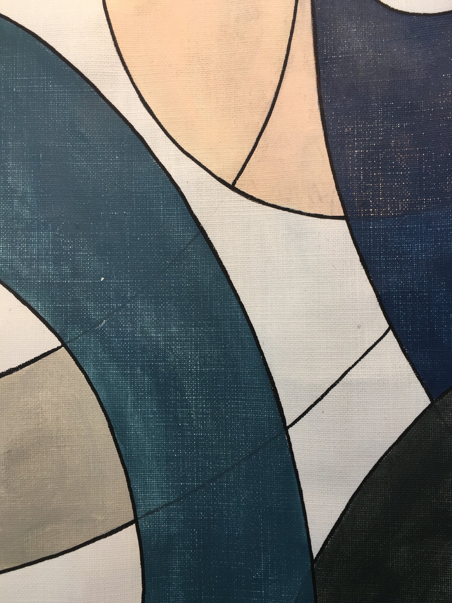 LE SECRET_01 peinture sur toile de lin. 220x67cm et 150x67cm
