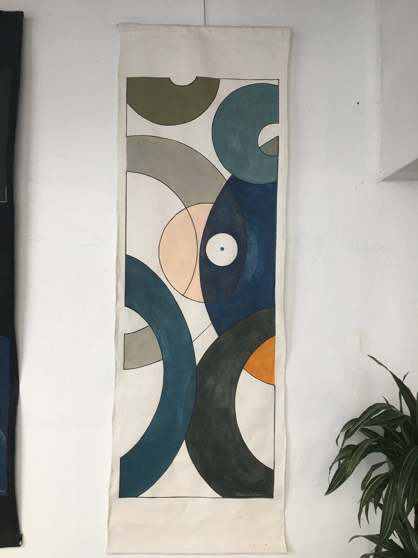 LE SECRET_01 peinture sur toile de lin. 220x67cm et 150x67cm