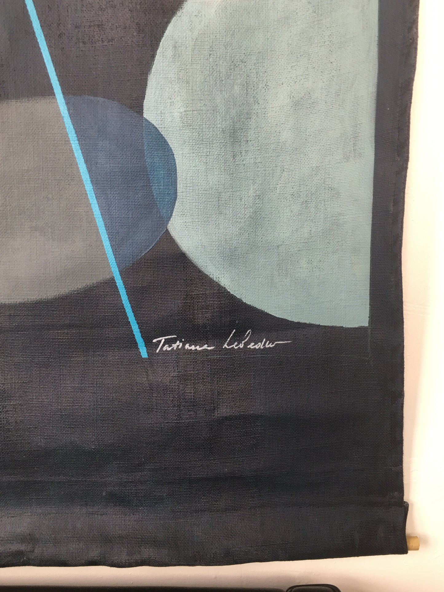 LE REFLET_ 01 peinture sur toile de lin enduit 220x67cm et 150x 67cm