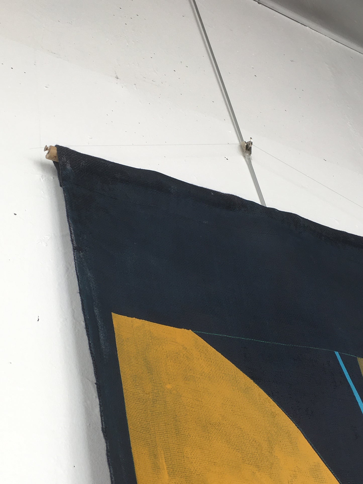 LE REFLET_ 01 peinture sur toile de lin enduit 220x67cm et 150x 67cm