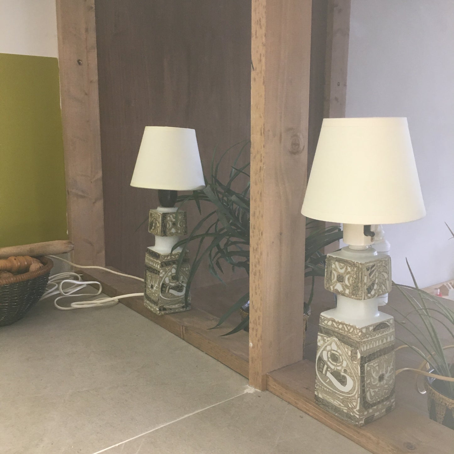 Nils Thorsson, 2 lampes de table en céramique, , Royal Copenhagen, Danemark.