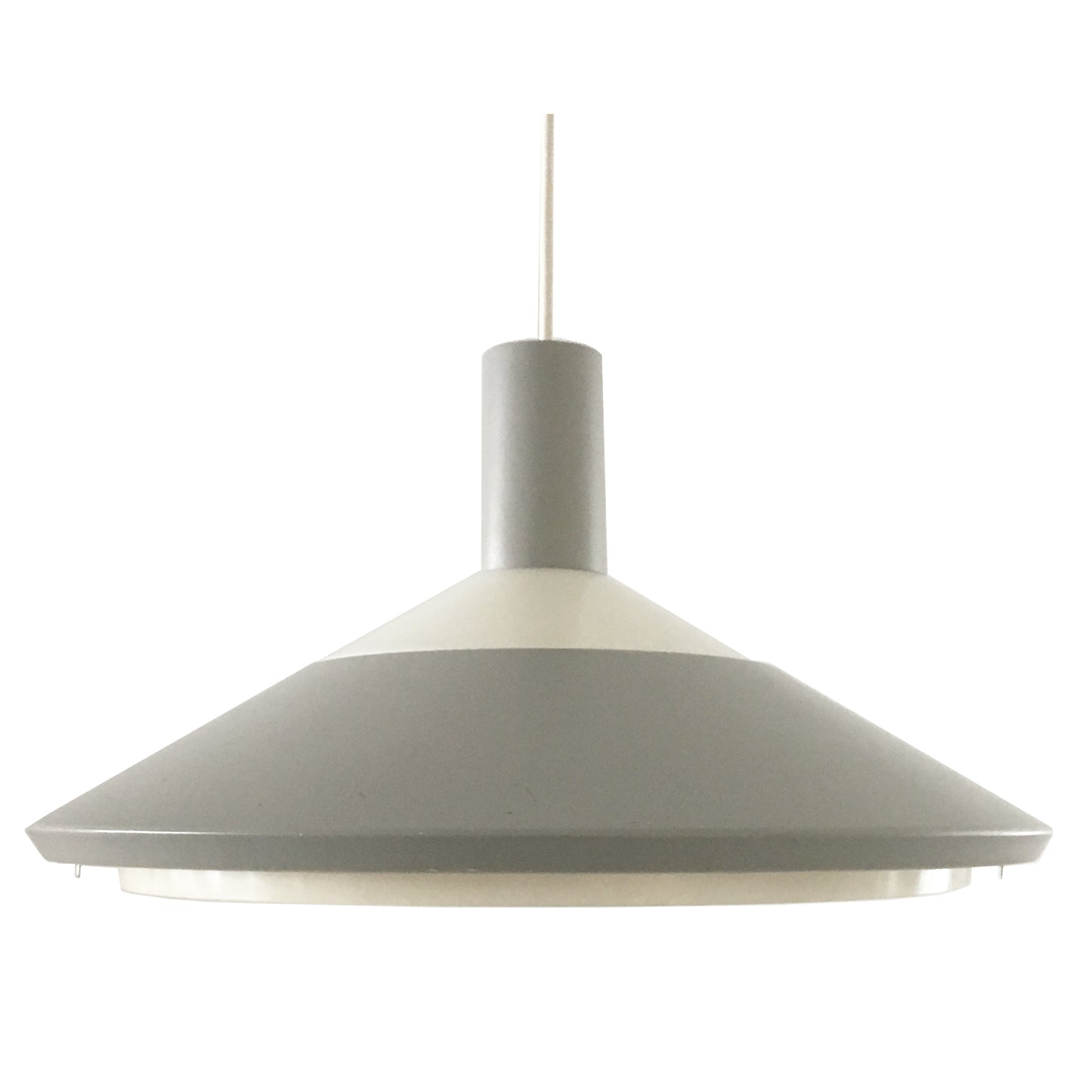 Suspension Klassependel en aluminium, verre et acrylique par Louis Poulsen, Danemark 1965