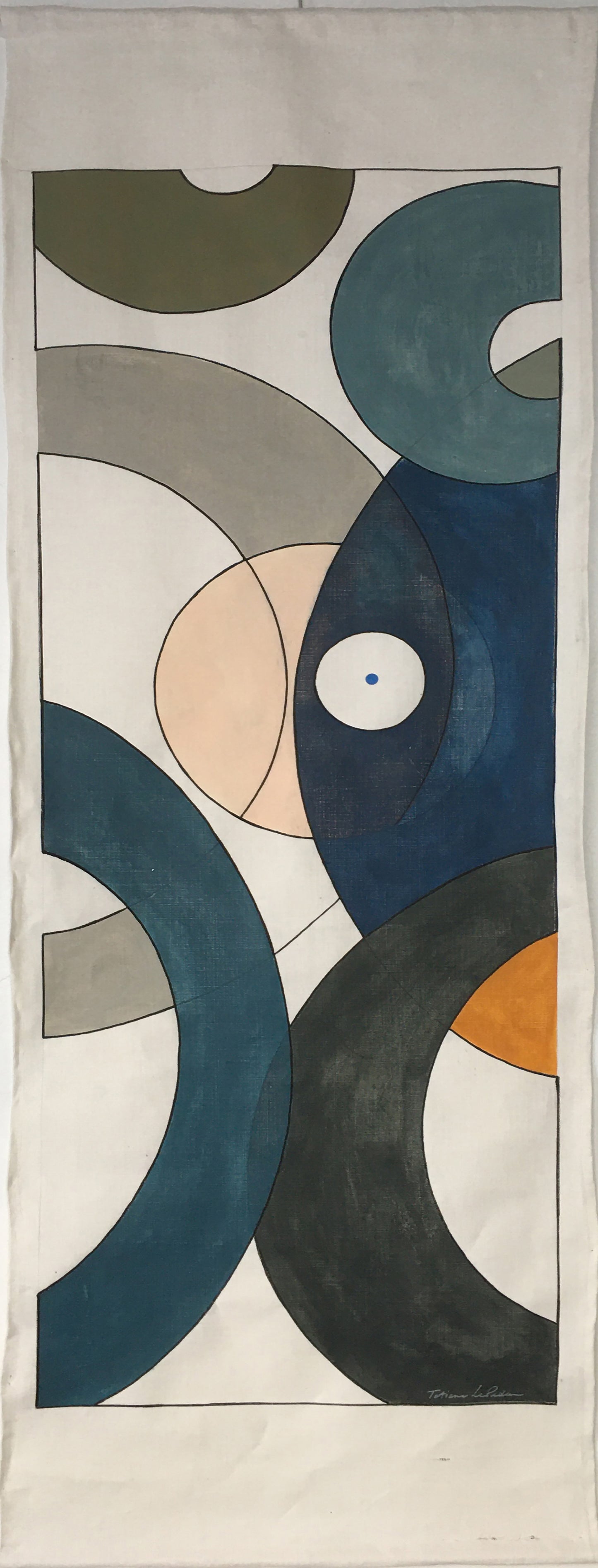 LE SECRET_01 peinture sur toile de lin. 220x67cm et 150x67cm