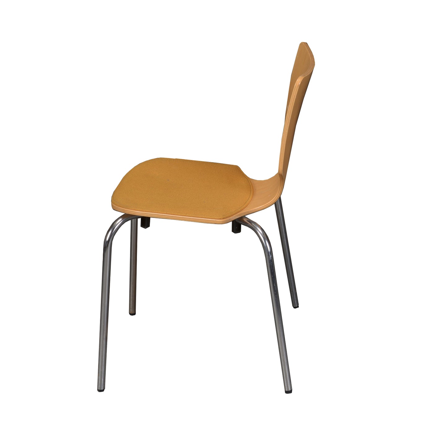 Chaise empilante en bois de hêtre moulé, Duba Furniture, 70's