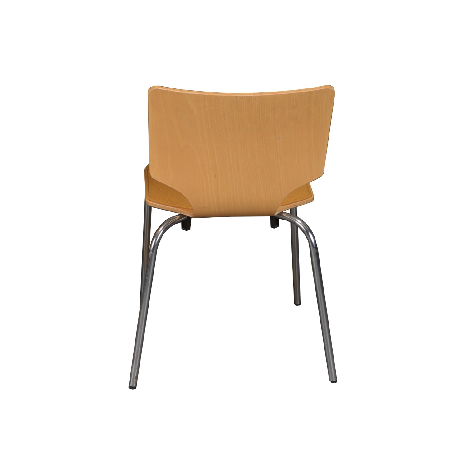 Chaise empilante en bois de hêtre moulé, Duba Furniture, 70's