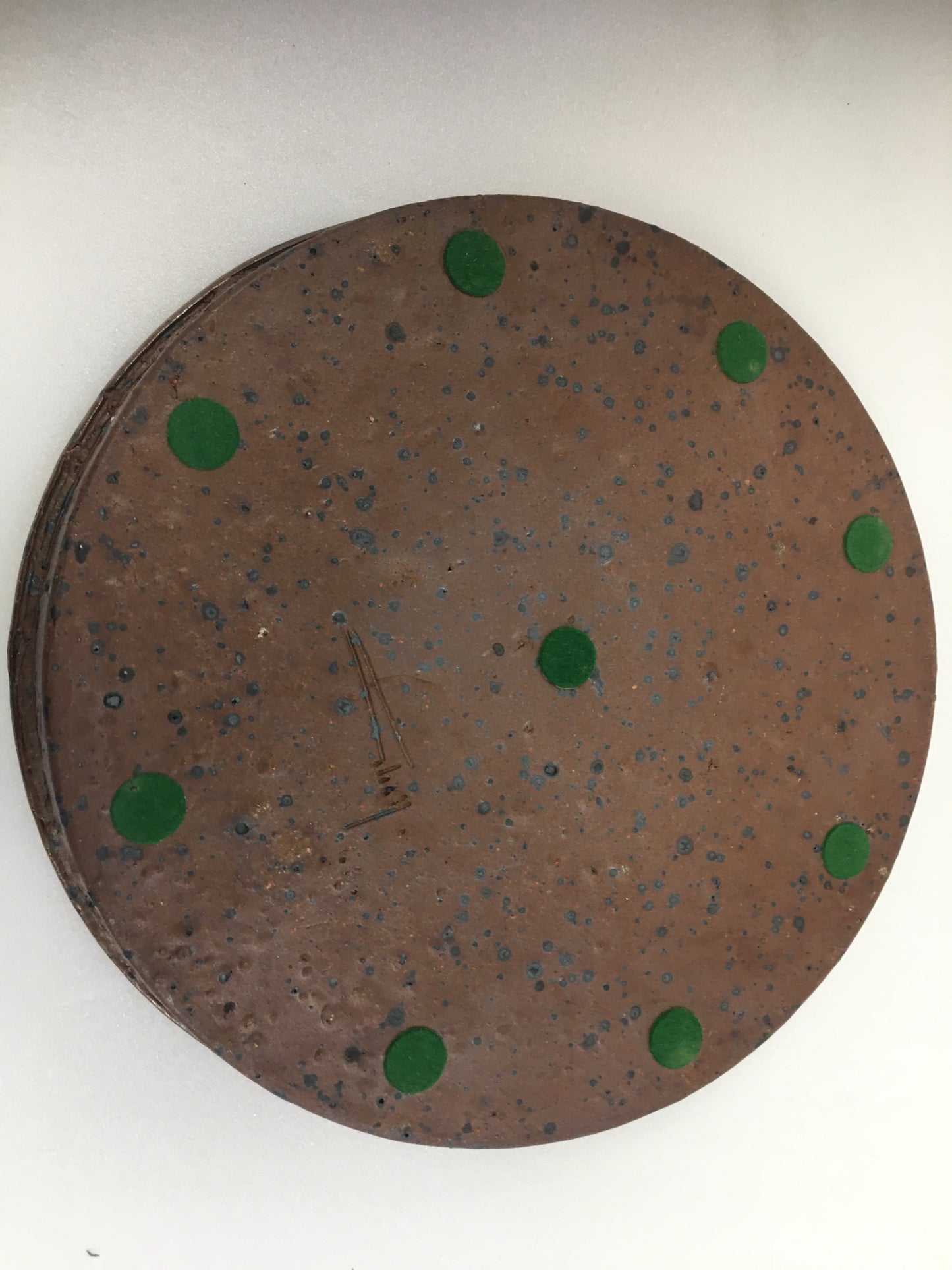 CLAES THELL grand plat grès émaillée Suede 70's