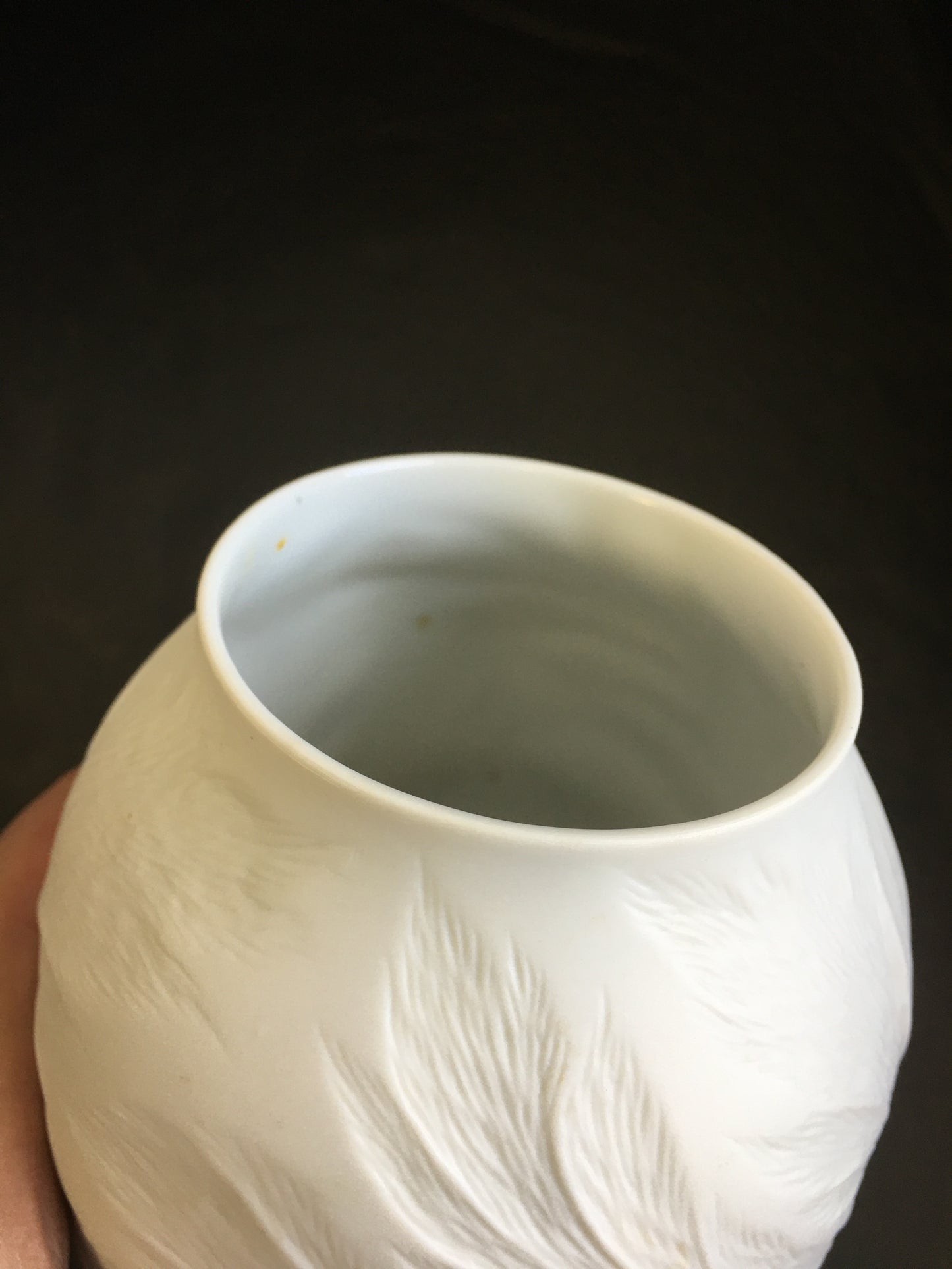 Vase en porcelaine blanc mat, Hutschenreuther 60