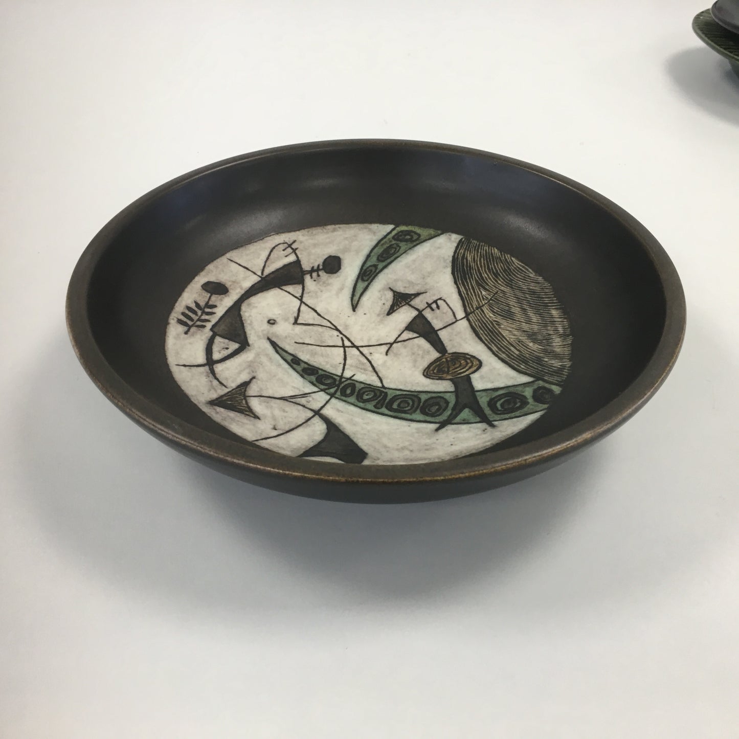 Plat décoratif en céramique , Sigfred Munk Danemark 60's