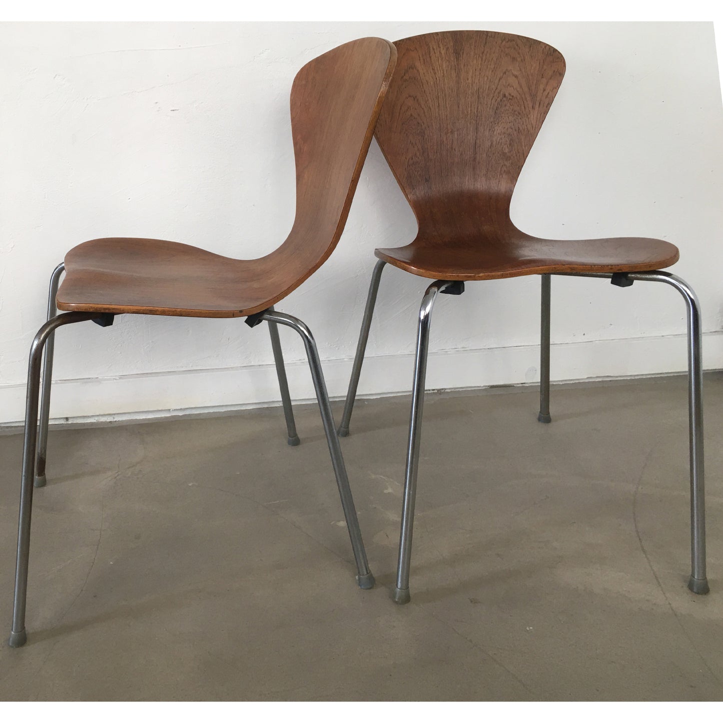 Chaise en bois de teck courbé , danois 60's
