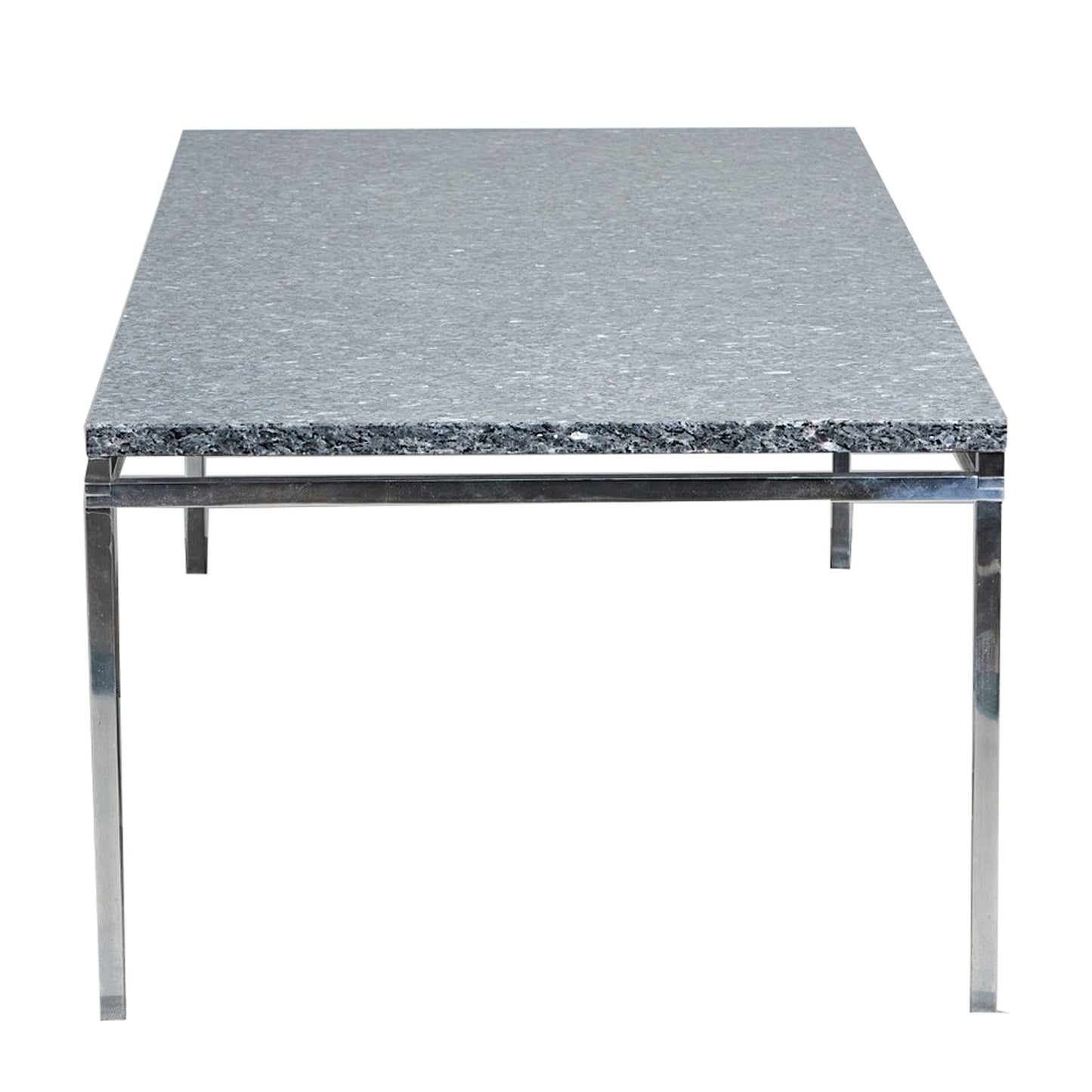 Table basse en Granite et Acier chromé