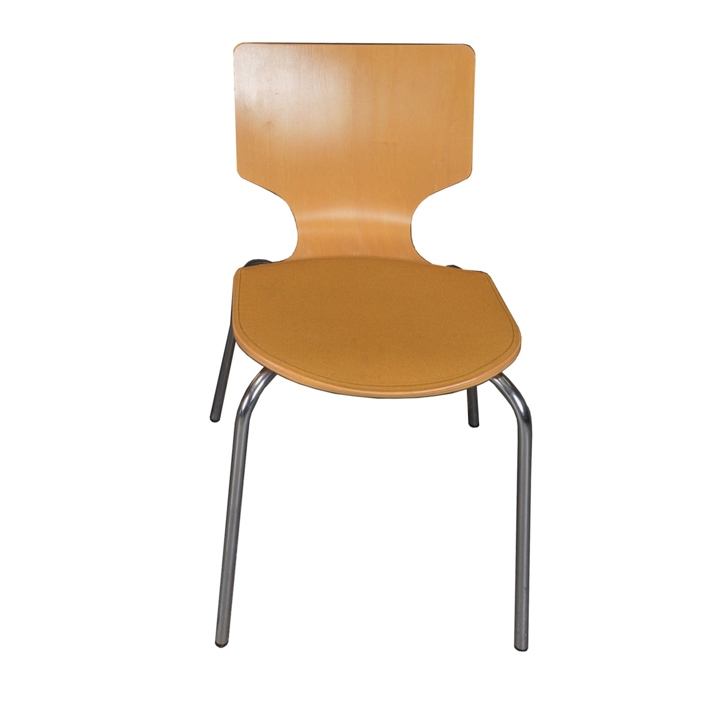 Chaise empilante en bois de hêtre moulé, Duba Furniture, 70's