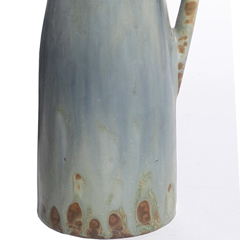 Gunnar Nylund et Carl Harry Stålhane Vase en grès bleu-vert, Sweden, circa 50