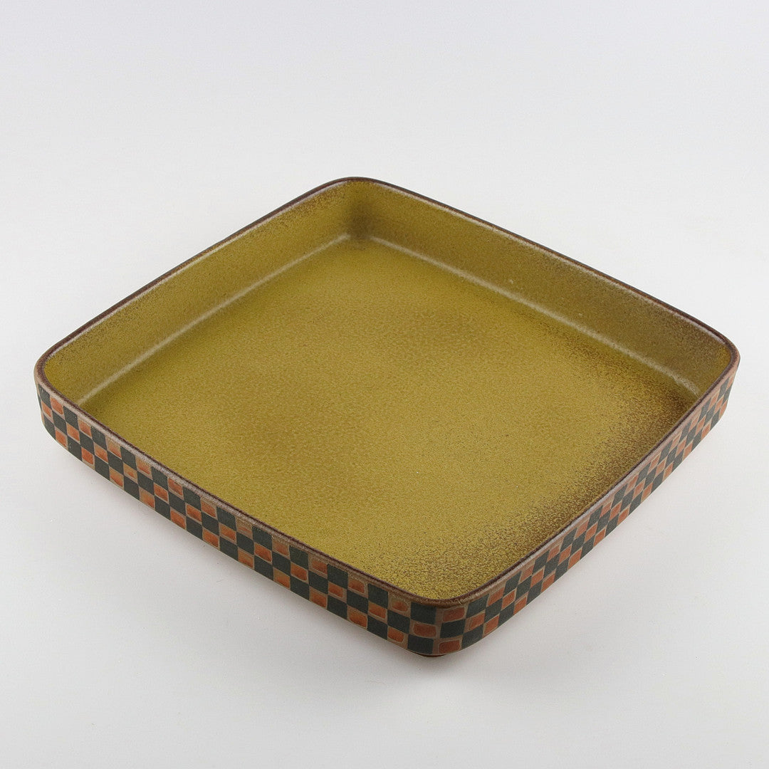 Stig Lindberg, Grand plat carré,''Silur''Gustavsberg. Suède circa 60