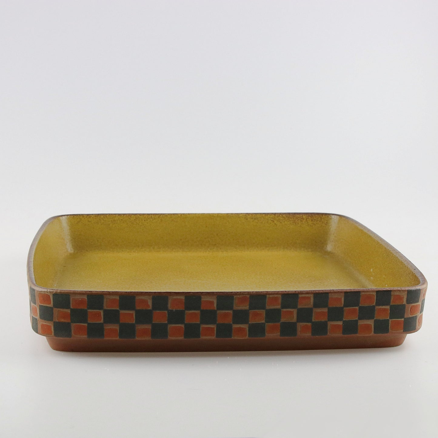 Stig Lindberg, Grand plat carré,''Silur''Gustavsberg. Suède circa 60