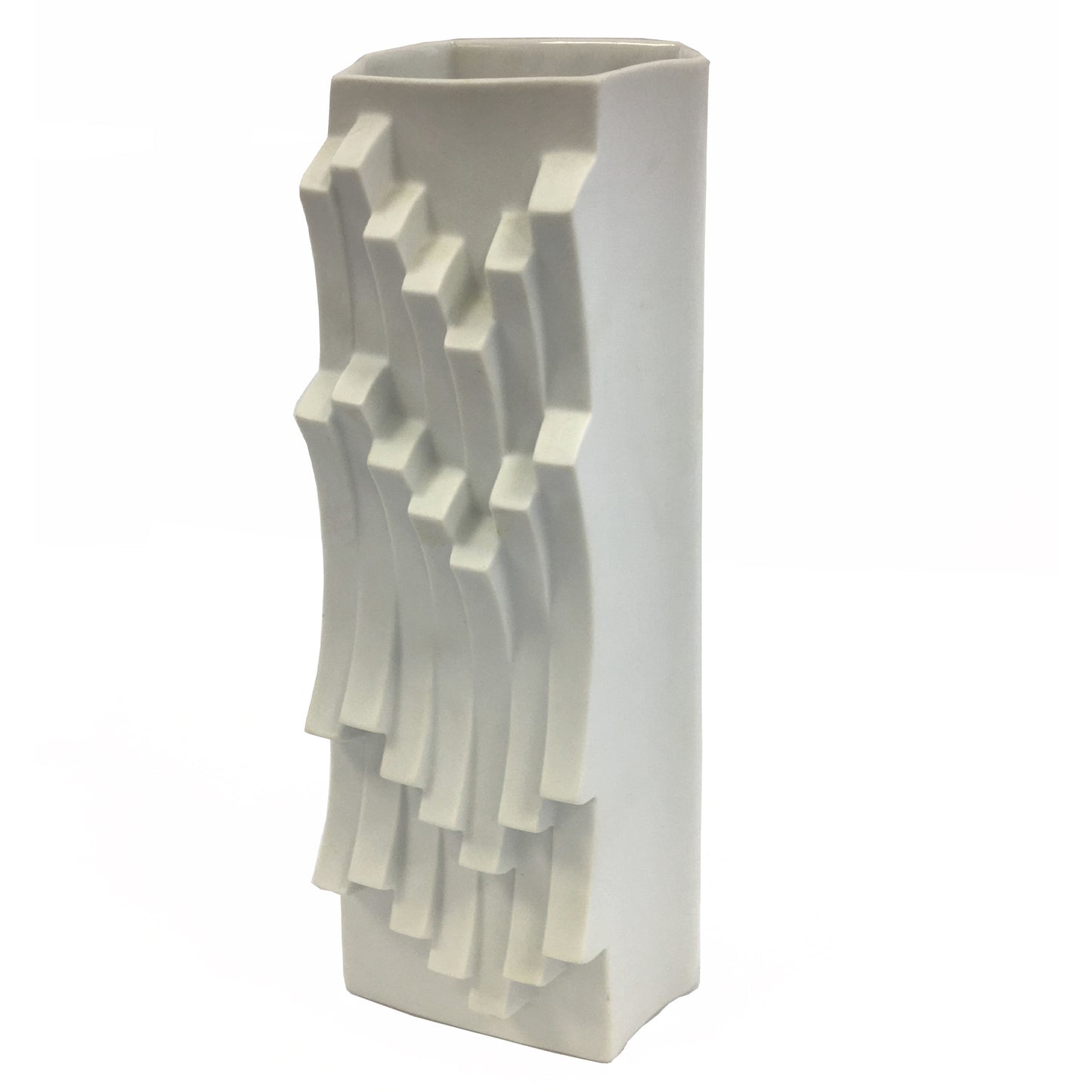 Vase en porcelain blanc par Heinrich Fuchs pour Hutschenreuther, 1960s