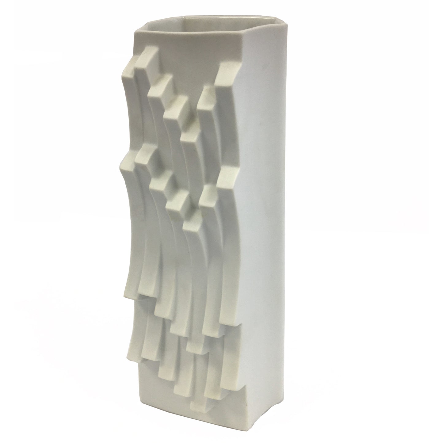 Vase en porcelain blanc par Heinrich Fuchs pour Hutschenreuther, 1960s